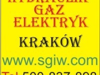 Hydraulik Kraków + Gaz  tel. 500-83-78-98