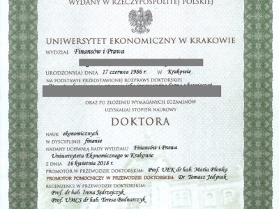 Matura Certyfikat Dyplom Studia Magister Licencjat i Inżynier